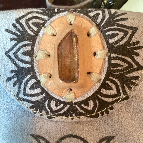 Triple Moon Gypsy Witch Crystal Stone Handmade Medicine Magic Satchel Bag Pouch - Picture 5 of 9